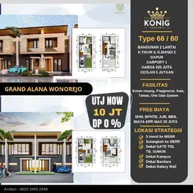 Rumah Grand Alana Wonorejo, 2 lt, cicilan 4 jtan dekat OERR, MERR
