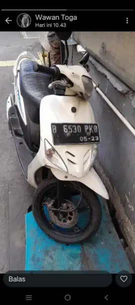Di jual mio sporty putih taun 2008