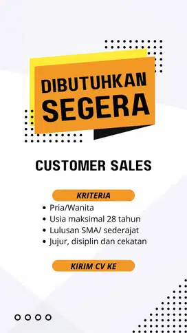 Lowongan admin sales