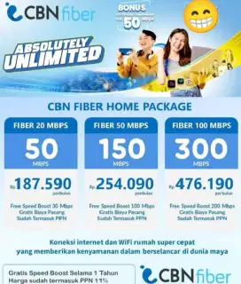 WIFI TERMURAH TERCEPAT HANYA CBN