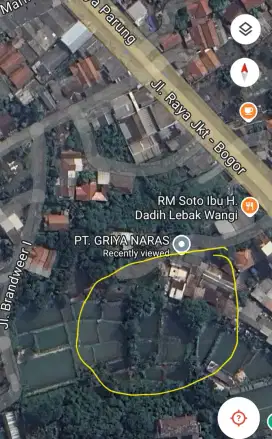 Tanah Strategis di raya parung bogor