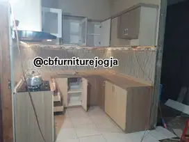 kitchenset dapur model U, bahan bisa pilih