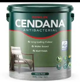 Cat tembok mowilex Cendana anti bacterial warna hijau 5kg baru asli
