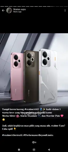 REALME 14 5G RAM 18GB ROM 256GB (BARU)