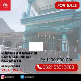 Dijual 1 MILIAR Rumah 4 Kamar di Babatan Indah Wiyung Surabaya Barat