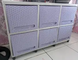 Buffet/Lemari TV/Organizer Ungu Putih