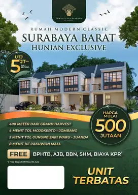 DIJUAL KPR RUMAH 2 LANTAI TERMURAH DI DEKAT TOL GUNUNGSARI