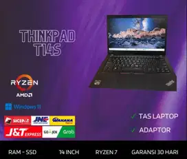 Lenovo Thinkpad T14s AMD Ryzen 7 Pro 4750u Ram 16GB SSD 256GB D-RC