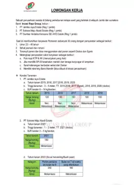 Lowongan kerja Tampa izasah