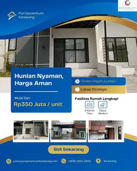 Dijual Rumah Asri di karawang dengan fasilitas lengkap, aman& nyaman
