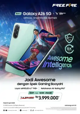 SAMSUNG GALAXY A26 RAM 8/128 SEGEL BERGARANSI RESMI PASTI ORI