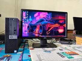 SEPAKET MINI pc DELL I7 GEN 7 RAM 16GB SSD monitor 22inch mlus kenceng