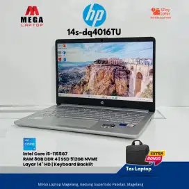 Laptop HP 14s Core i5 Gen 11 Mulus Like New RAM 8 SSD 512 Bergaransi