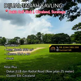 Tanah Kavling Raya Bukit Golf Internasional teluk citraland surabay