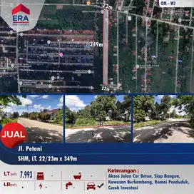 Dijual tanah seluas 7993m² - pinggir Jl. Petani