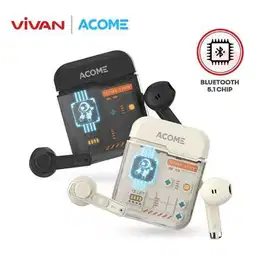 VIVAN X ACOME TWS AT06 Headset Earphone Bluetooth 5.3 Transparent