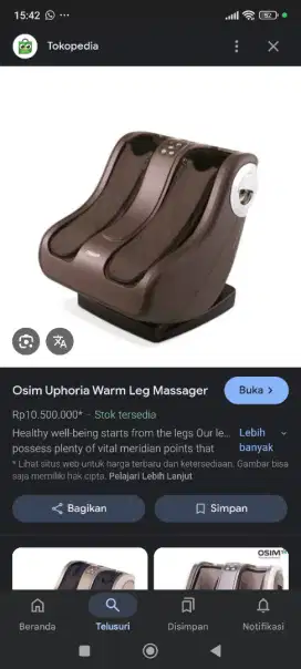 Alat pijat kaki / warm leg massager merk osim uphoria
