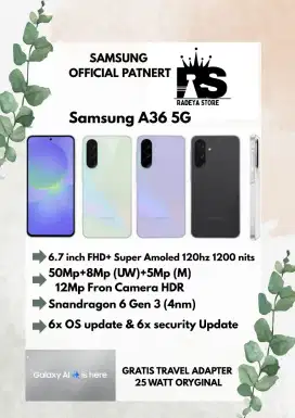 SEGEL SAMSUNG GALAXY A36 5G 8/256 GARANSI RESMI SEIN 1 TAHUN