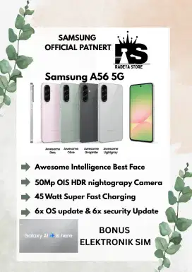 SEGEL SAMSUNG GALAXY A56 5G 12/256 GARANSI RESMI SEIN 1 TAHUN