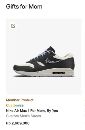 dijual sepatu running nike air max 1'87 size 38 original ,baru pakai 1