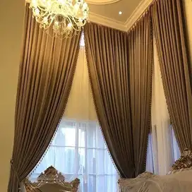 Cod Tirai Gorden Jendela Gordyn Mewah Hordeng Model Terbaru Murah
