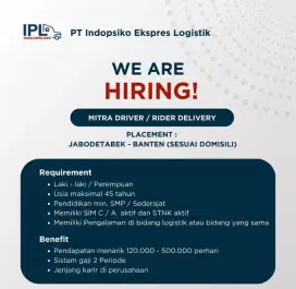 Lowongan kurir pengiriman paket area tangsel