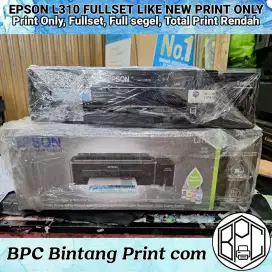EPSON L310 FULLSET FULLSEGEL TOTAL PRINT RENDAH UNIT LIKE NEW