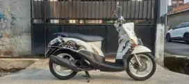 Yamaha Fino Karburator Th' 2014 Putih 100% Antik Simpanan Istimewa