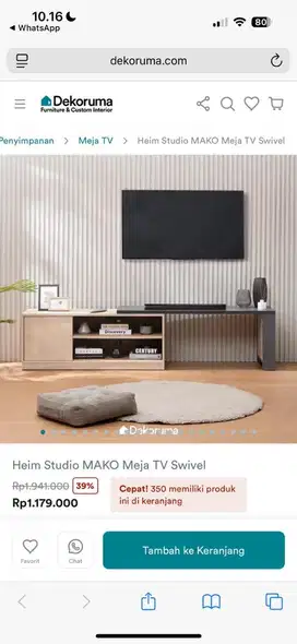 Kabinet TV dekoruma