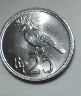 Koin 25 rupiah gambar burung