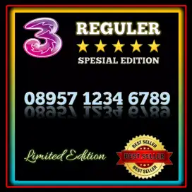 Nomor Cantik Indosat Three Premium limited edition 1234 6789