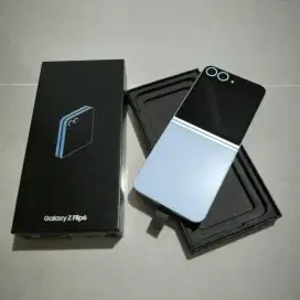 samsung z flip 6 256gb sein like new fullset ori blue