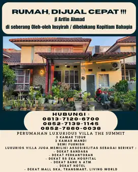 DIJUAL CEPAT RUMAH DITENGAH KOTA, RUMAH DI JL ARIFIN AHMAD PEKANBARU