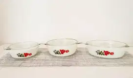 3 pcs Set Bowl Vintage Retro Anchor Hocking USA