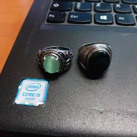 cincin batu akik zamrut kalimantan cat eye dan cincin batu akik bacan