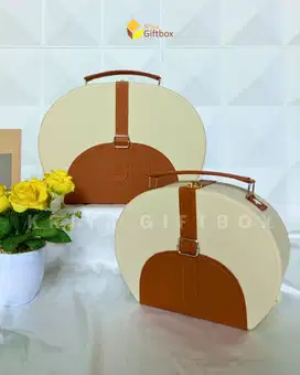 Hardbox Model Koper Bulat | Box Hantaran | Box Kulit Imitasi