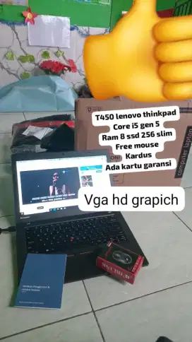 Lenovo thinkpadbt450 i5 gen 5 ram 8 ssd 256