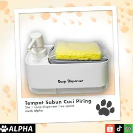 sabun cuci piring 2 in 1 merk AGOO warna putih