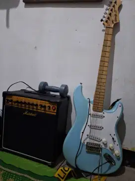 Jual Gitar Listrik + ampli murah