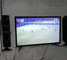 DIJUAL TV LED POLYTRON 32 IN SPIKER TOWER ANALOG NORMAL