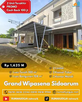 Rumah 2 Lantai Siap Huni Perum Grand Wipasena Sidoarum Jogja