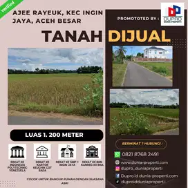 Dijual Tanah 1.200m Lokasi Strategis Ajee Rayeuk Ingin Jaya Aceh Besar
