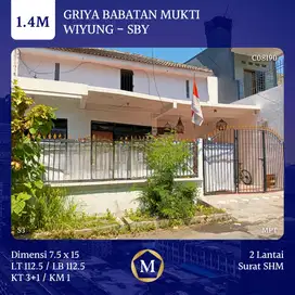 Rumah Griya Babatan Mukti Wiyung dkt Pakuwon Mall Citraland UNESA