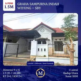 Rumah Graha Sampurna Indah Wiyung dkt UNESA Citraland Pakuwon Mall PTC