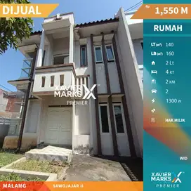 Dijual Rumah 2 Lt Baru Posisi Hook di Sawojajar 2 Malang