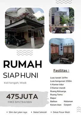 RUMAH SIAP HUNI 2 LANTAI AREA KALI TENGAH, WEDI, KLATEN