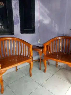 Meja jati santai 1 set