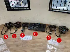 KOMPOR TUNGKU GAS TEKANAN TINGGI & RENDAH, SUDAH ADA KEPALA REGULATOR