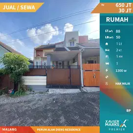 Dijual Rumah Modern Minimalis di Dieng Malang