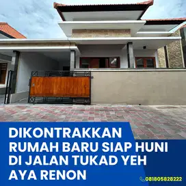 Dikontrakkan Rumah Baru 2 Kamar Tidur Di Jalan Tukad Yeh Aya Renon
